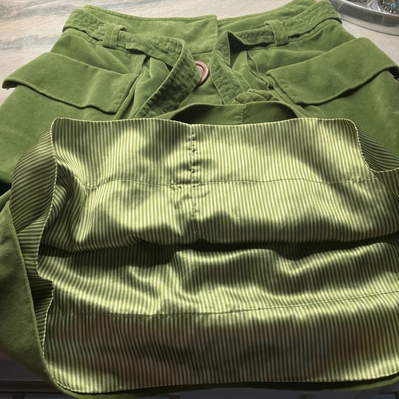 Anthropologie Elevenes Green Button-Front Skirt - Picture 5 of 8